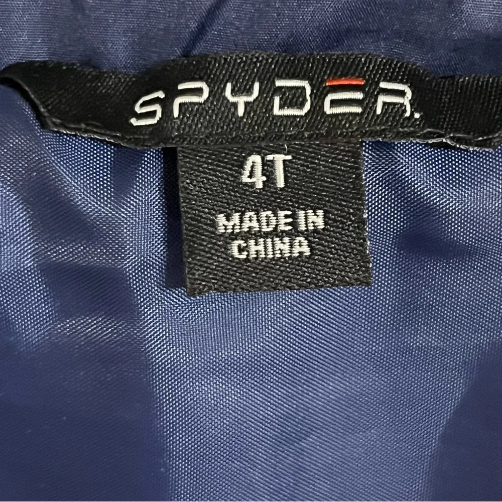 Boys Spyder Neon Yellow & Blue Puffer Vest Size 4T Winter‎ Outdoors Casual